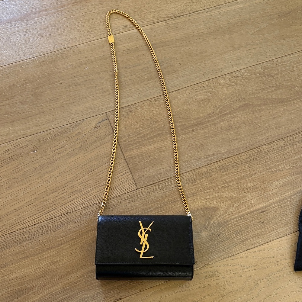 Yves Saint Laurent Kate Crossbody Bag in Black with Gold Chain - Picture 5 of 5